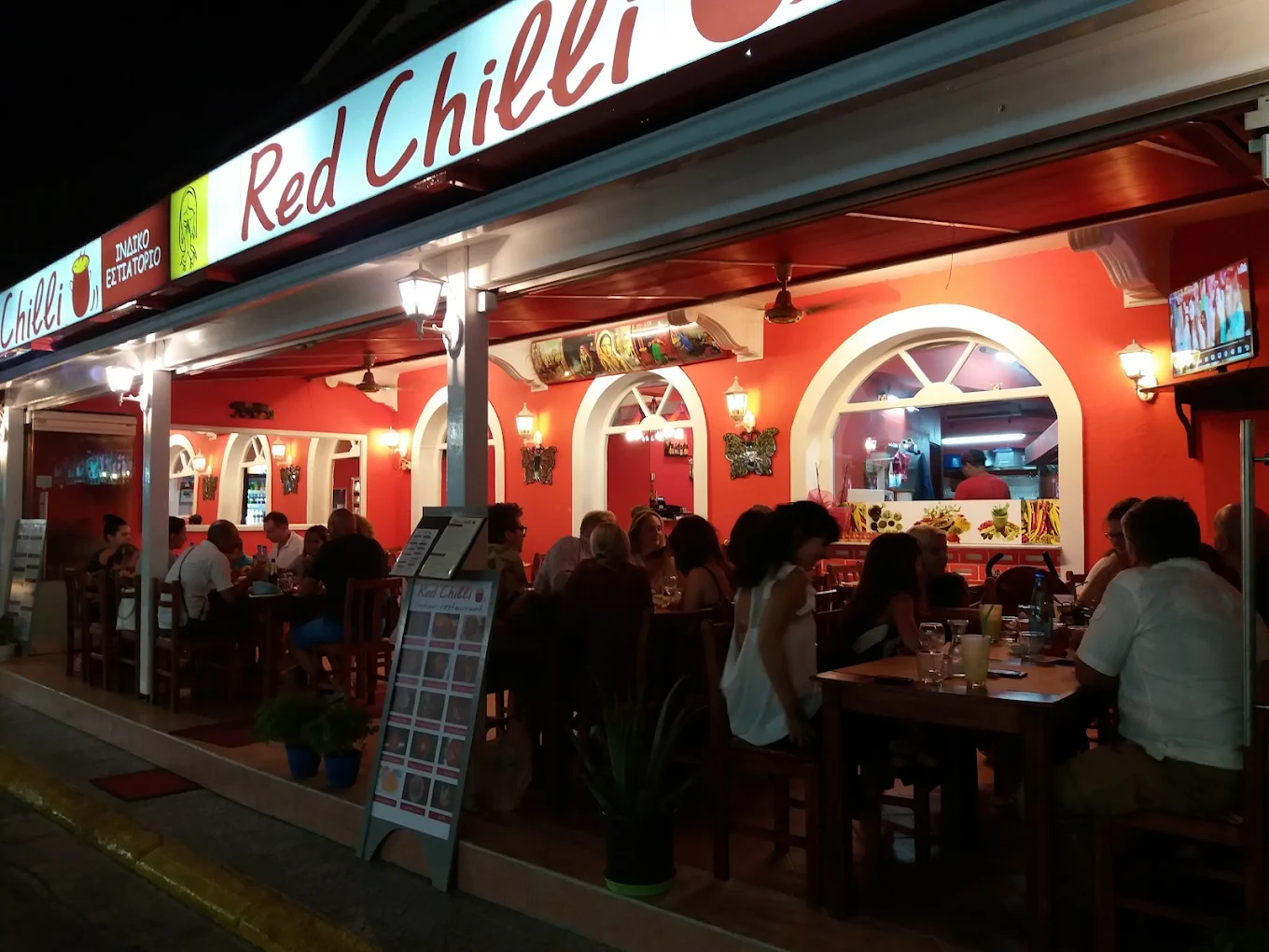 Red Chilli Indian Restaurant dining room — Corfu Greece